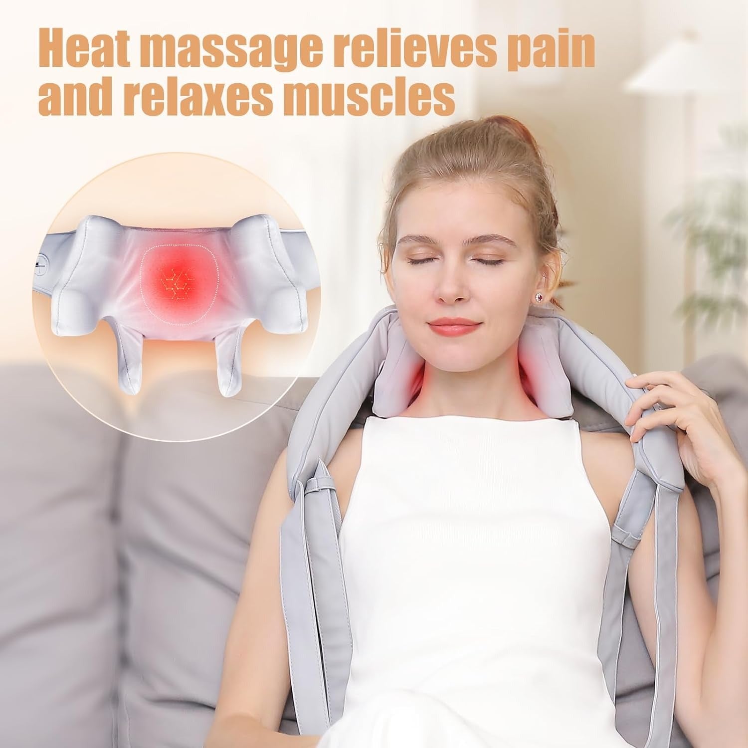 Masajeadora de Cuello con Aplicación de Calor