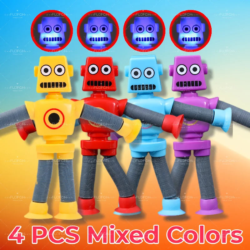 4 Pop Tubes Tubo Fidget Juguete Robots