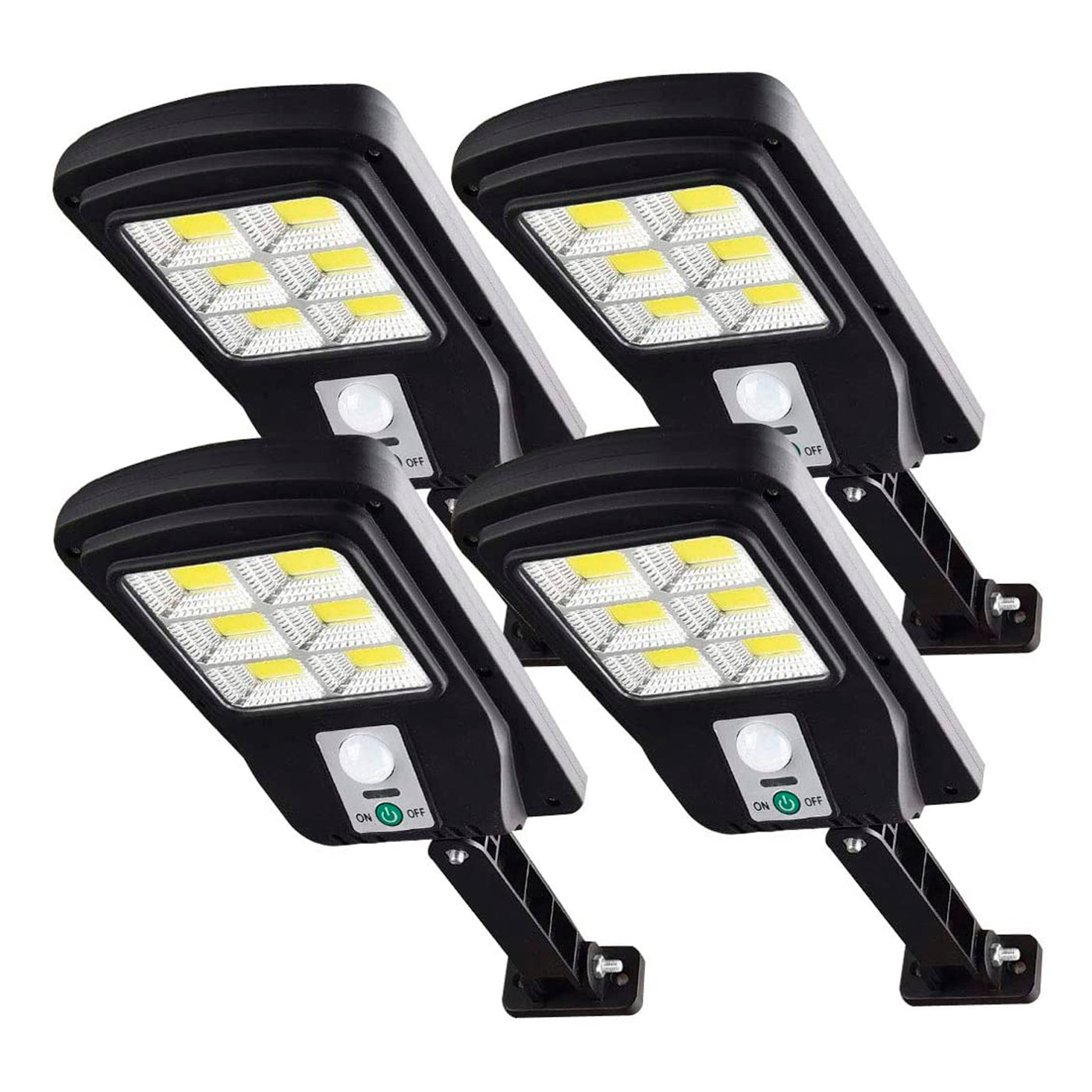Pack De 4 Focos Solares Con Sensor de Movimiento