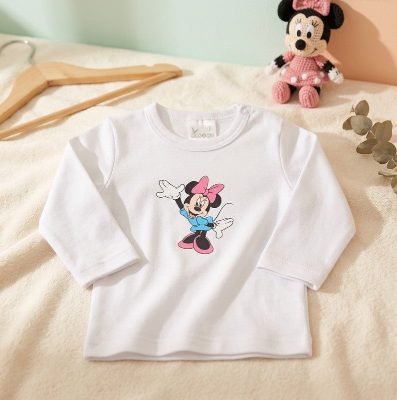 Polera Manga Larga Talla Recien Nacido 100% Algodón Estampada