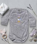 Body Bebé Talla 3 meses 100% Algodón Color Gris Estampado