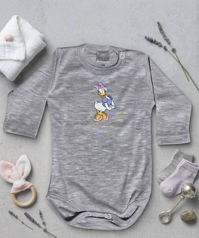 Body Bebé Talla 3 meses 100% Algodón Color Gris Estampado