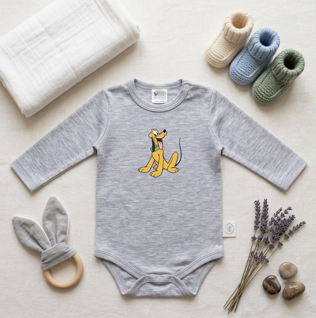 Body Bebé Talla 3 meses 100% Algodón Color Gris Estampado