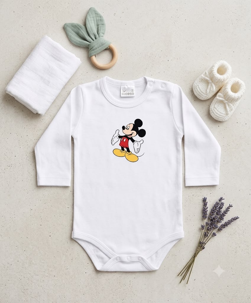 Body Bebé Talla 3 meses 100% Algodón Color Blanco Estampado