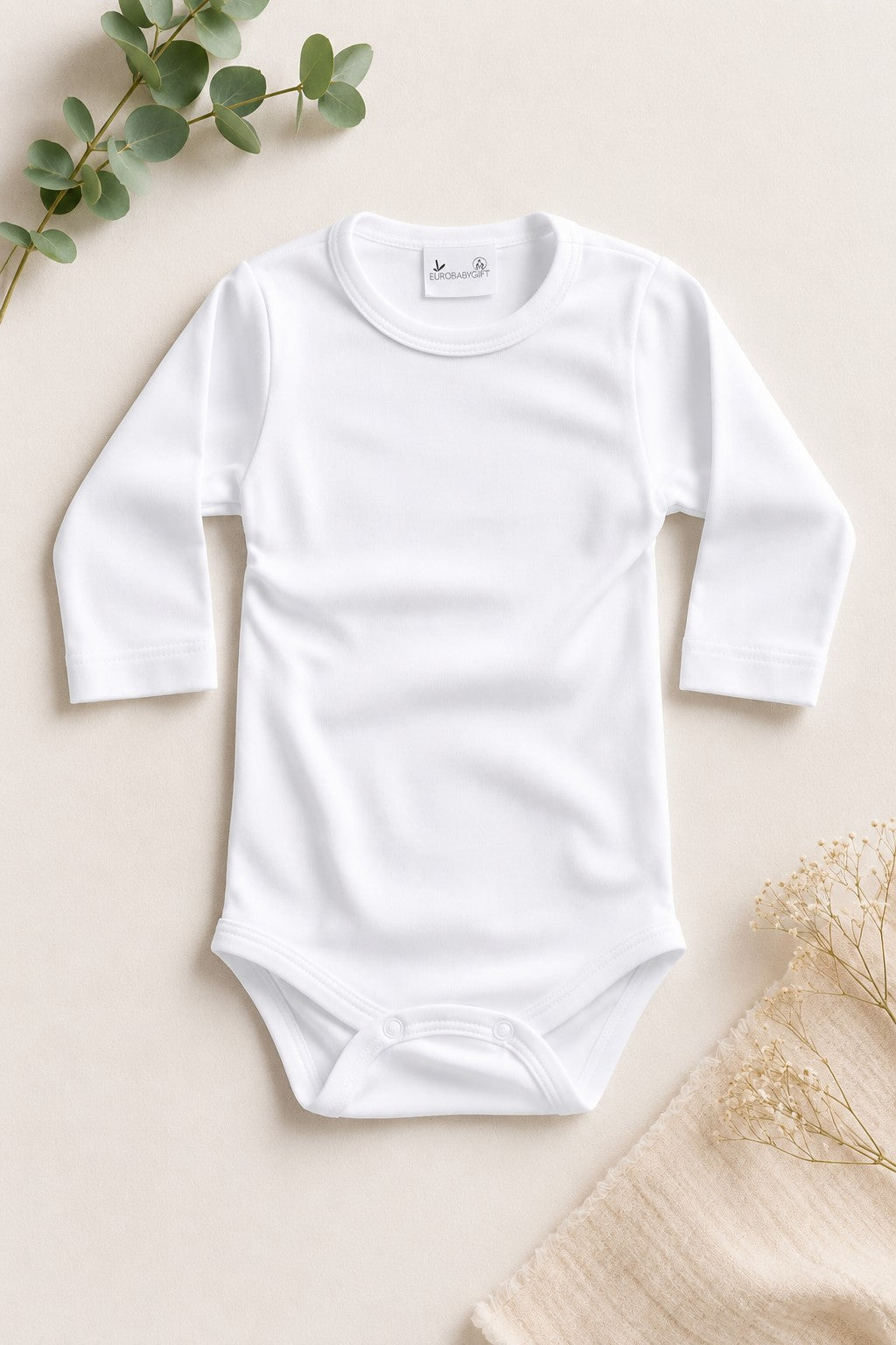 Body Bebé Talla Recien Nacido 100% Algodón Color Blanco